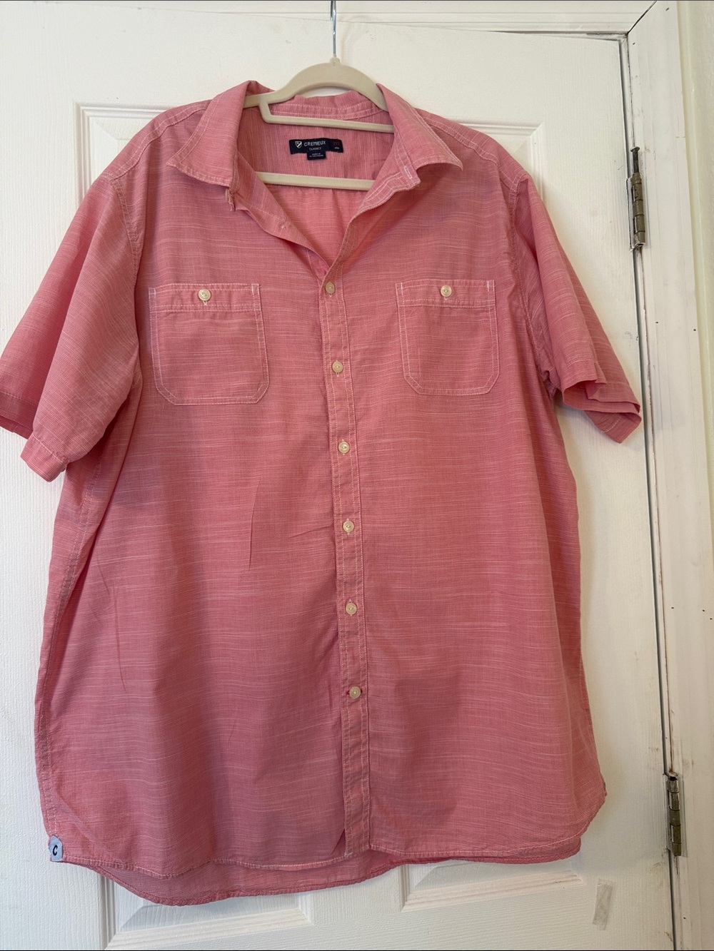 Daniel Cremieux Coral Pink Short-Sleeve Button-Down Shirt